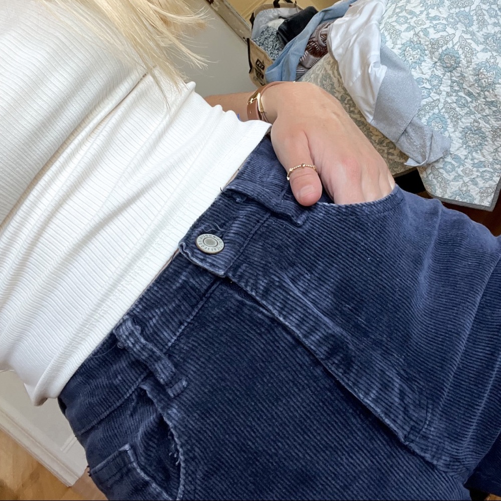 Brandy Melville Navy Corduroy Pants